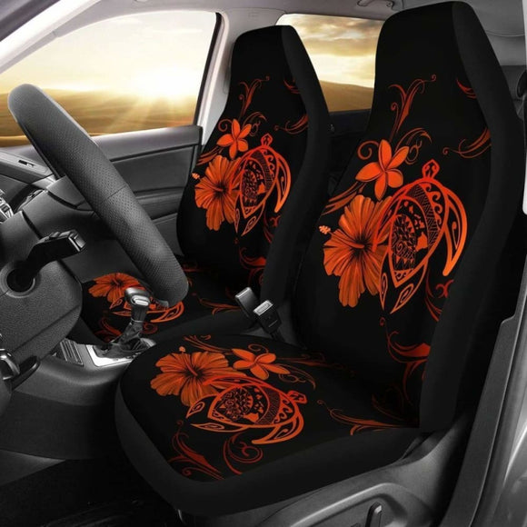 Hawaii Turtle Hibiscus Poly Orange Car Seat Covers - New - Awesome 091114 - YourCarButBetter