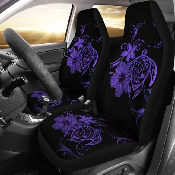Hawaii Turtle Hibiscus Poly Purple Car Seat Covers - New - Awesome 091114 - YourCarButBetter
