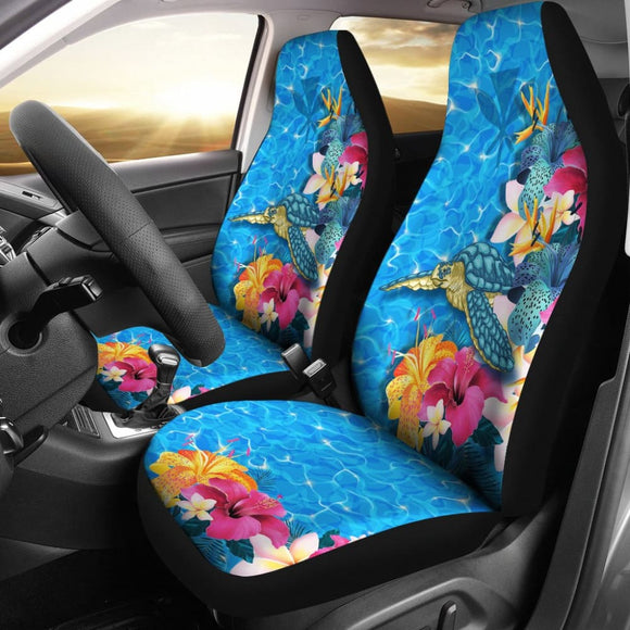 Hawaii Turtle Kanaka Maoli Hibiscus Car Seat Covers 210803 - YourCarButBetter