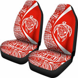 Hawaii Turtle Map Polynesian Car Seat Covers - White And Red - Best Look - New 091114 - YourCarButBetter