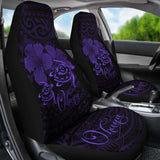 Hawaii Turtle Ohana Hibiscus Poly Car Seat Covers - Purple - New Awesome 091114 - YourCarButBetter