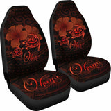 Hawaii Turtle Ohana Hibiscus Poly Car Seat Covers - Red - New Awesome 091114 - YourCarButBetter