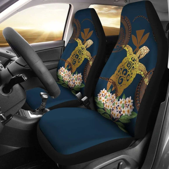 Hawaii Turtle Plumeria Polynesian Kanaka Map - Blue Style - Car Seat Cover New Awesome 091114 - YourCarButBetter