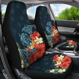 Hawaii Turtle Shark Manta Ray Hibiscus Plumeria Car Set Cover - New - Awesome 091114 - YourCarButBetter