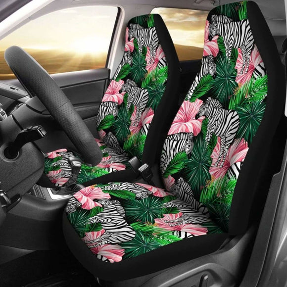 Hawaii Zebra Tropical Hibiscus Car Seat Covers 232125 - YourCarButBetter