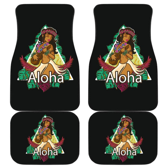 Hawaiian Aloha Printing Car Floor Mats 210803 - YourCarButBetter