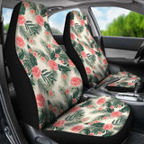Hawaiian Hibiscus Plumeria Tropical Red Car Seat Cover - 232125 - YourCarButBetter
