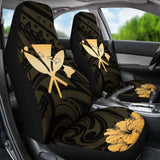 Hawaiian Kanaka Car Seat Covers Hibiscus Polynesian Love Gold 232125 - YourCarButBetter