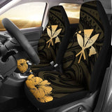 Hawaiian Kanaka Car Seat Covers Hibiscus Polynesian Love Gold 232125 - YourCarButBetter