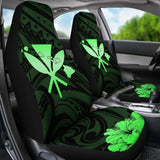 Hawaiian Kanaka Car Seat Covers Hibiscus Polynesian Love Green 232125 - YourCarButBetter