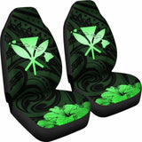 Hawaiian Kanaka Car Seat Covers Hibiscus Polynesian Love Green 232125 - YourCarButBetter