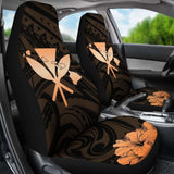 Hawaiian Kanaka Car Seat Covers Hibiscus Polynesian Love Orange 232125 - YourCarButBetter