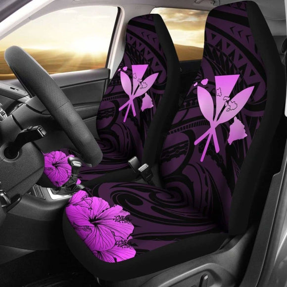 Hawaiian Kanaka Car Seat Covers Hibiscus Polynesian Love Pink 232125 - YourCarButBetter
