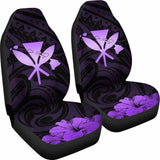 Hawaiian Kanaka Car Seat Covers Hibiscus Polynesian Love Violet 232125 - YourCarButBetter