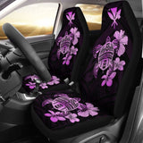 Hawaiian Kanaka Hibiscus Plumeria Mix Polynesian Turtle Car Seat Covers Pink New Awesome 091114 - YourCarButBetter
