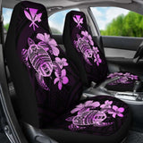 Hawaiian Kanaka Hibiscus Plumeria Mix Polynesian Turtle Car Seat Covers Pink New Awesome 091114 - YourCarButBetter
