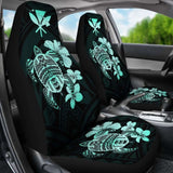Hawaiian Kanaka Hibiscus Plumeria Mix Polynesian Turtle Car Seat Covers Turquoise New Awesome 091114 - YourCarButBetter