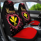 (Hawaiian) Kanaka Maoli Car Seat Cover Couple King Queen 105905 - YourCarButBetter