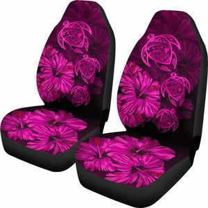 Hawaiian Map Turtle Hibiscus Pink Vintage Polynesian Car Seat Covers - New 091114 - YourCarButBetter