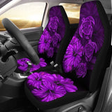 Hawaiian Map Turtle Hibiscus Purple Vintage Polynesian Car Seat Covers - New 091114 - YourCarButBetter
