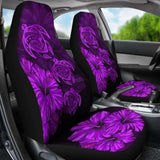 Hawaiian Map Turtle Hibiscus Purple Vintage Polynesian Car Seat Covers - New 091114 - YourCarButBetter