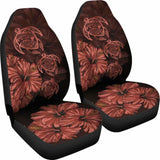 Hawaiian Map Turtle Hibiscus Red Vintage Polynesian Car Seat Covers - New 091114 - YourCarButBetter