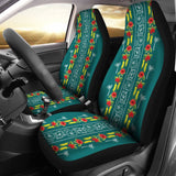 Hawaiian Print With Red Hibiscus Flowers Pattern Car Seat Covers 211205 - YourCarButBetter