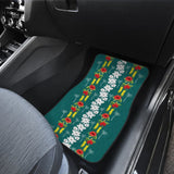 Hawaiian Print With White Hibiscus Flowers Pattern Car Floor Mats 211205 - YourCarButBetter