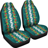 Hawaiian Print With White Hibiscus Flowers Pattern Car Seat Covers 211205 - YourCarButBetter