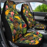 Hawaiian Seamless Tropical Flower Plant And Leaf Pattern Car Seat Cover Amazing 105905 - YourCarButBetter