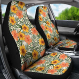 Hawaiian Tropical Flowers Hibiscus Pink Yellow Car Seat Cover - 232125 - YourCarButBetter