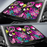 Heart Dot Wave Star Creative Design Pattern Car Auto Sun Shades 460402 - YourCarButBetter