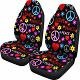 Heart Love Peace Car Seat Covers | Give Your Car A Makeover! 105905 - YourCarButBetter