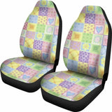 Heart Patchwork Car Seat Covers 174914 - YourCarButBetter