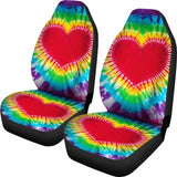 Heart Tie Dye Car Seat Covers 154230 - YourCarButBetter