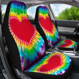 Heart Tie Dye Car Seat Covers 154230 - YourCarButBetter