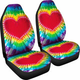 Heart Tie Dye Car Seat Covers 154230 - YourCarButBetter