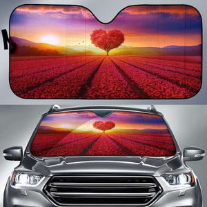 Heart Tree Landscape Car Sun Shades 460402 - YourCarButBetter