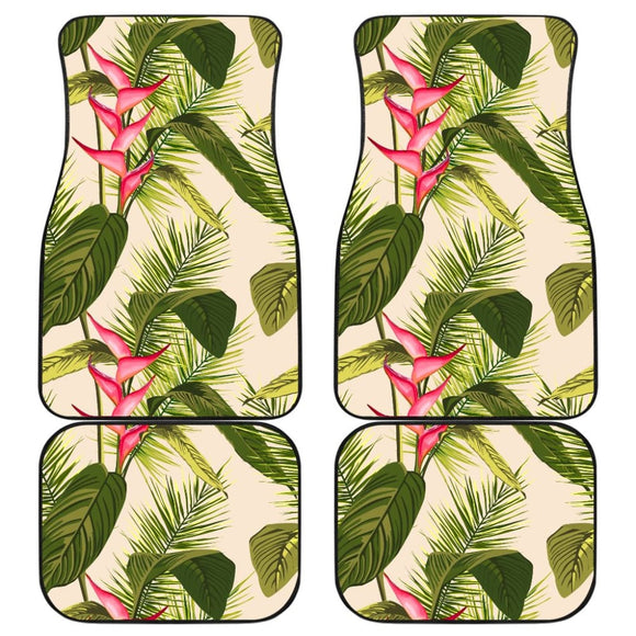 Heliconia Pattern Car Floor Mats 210103 - YourCarButBetter
