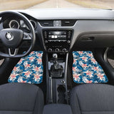 Hibiscus Pattern Print Design 02 Front And Back Car Mats 232125 - YourCarButBetter