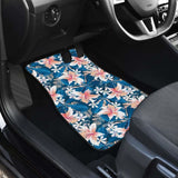 Hibiscus Pattern Print Design 02 Front And Back Car Mats 232125 - YourCarButBetter