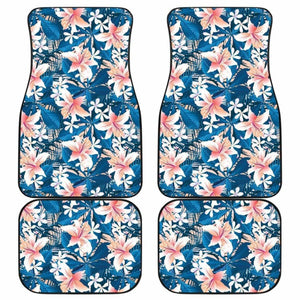 Hibiscus Pattern Print Design 02 Front And Back Car Mats 232125 - YourCarButBetter