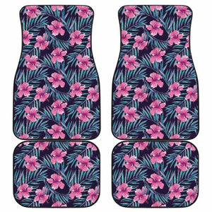 Hibiscus Pattern Print Design 05 Front And Back Car Mats 232125 - YourCarButBetter