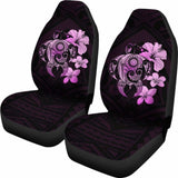 Hibiscus Plumeria Mix Polynesian Pink Turtle Car Seat Covers - New - Awesome 091114 - YourCarButBetter