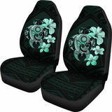Hibiscus Plumeria Mix Polynesian Turquoise Turtle Car Seat Covers - New - Awesome 091114 - YourCarButBetter