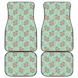 Hippopotamus Pattern Print Design 02 Front And Back Car Mats 105905 - YourCarButBetter