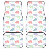 Hippopotamus Pattern Print Design 03 Front And Back Car Mats 105905 - YourCarButBetter