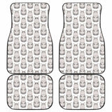 Hippopotamus Pattern Print Design 05 Front And Back Car Mats 105905 - YourCarButBetter