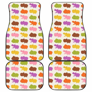 Hippopotamus Pattern Print Design Front And Back Car Mats 105905 - YourCarButBetter