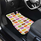 Hippopotamus Pattern Print Design Front And Back Car Mats 105905 - YourCarButBetter